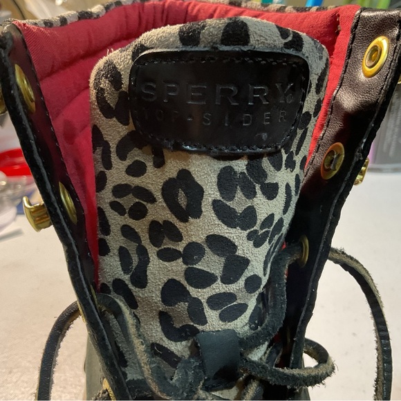 Sperry Top Sider boot women’s 8.5 Hikerfish Leopard print - Picture 7 of 11